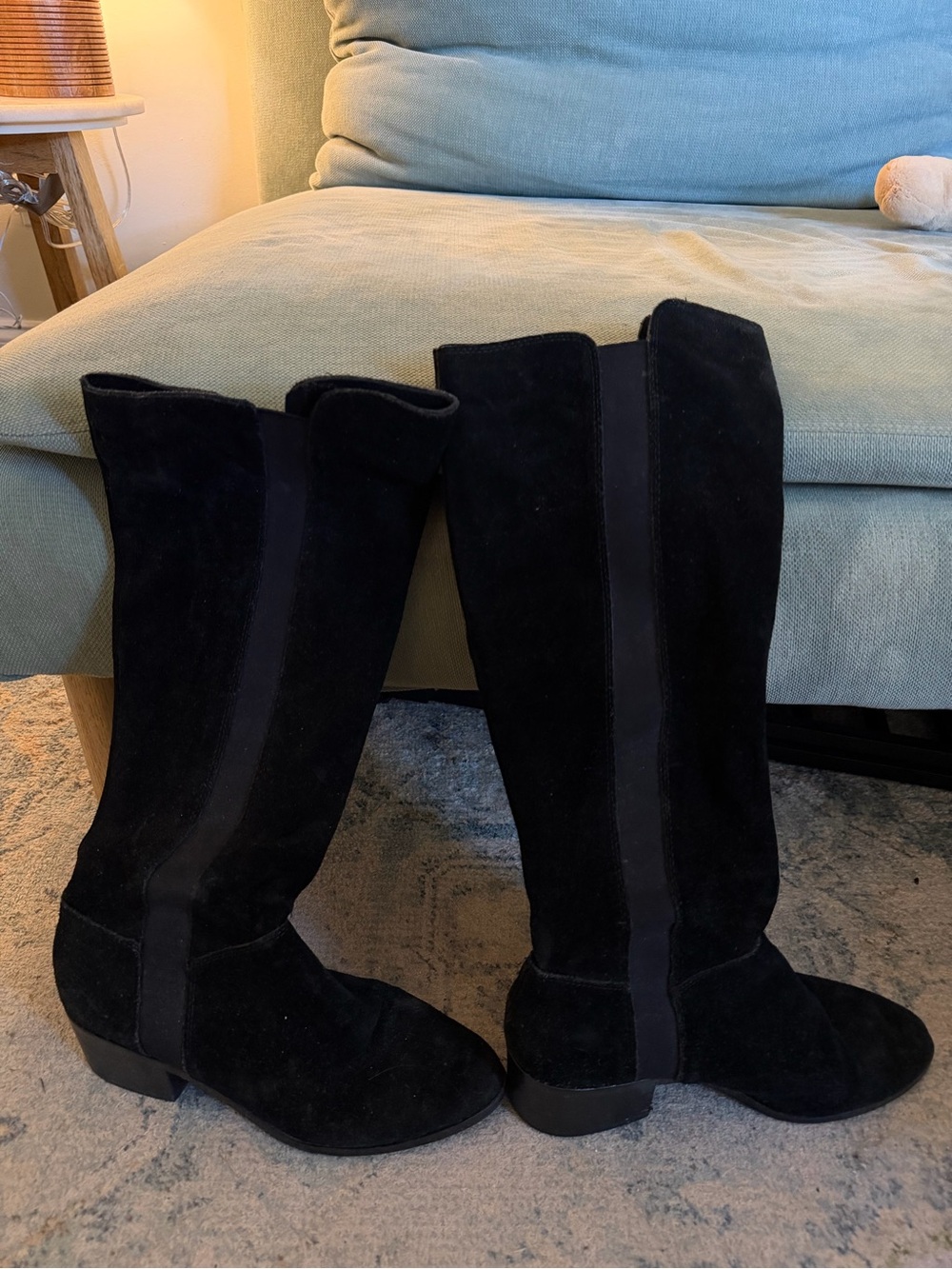 Steve Madden Black Suede Over-the-Knee Boots
